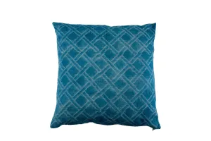 Pillow: Handwoven antique Hungarian hemp, wax resist Indigo - P406