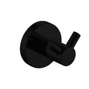 Clio Double Robe Hook Matte Black