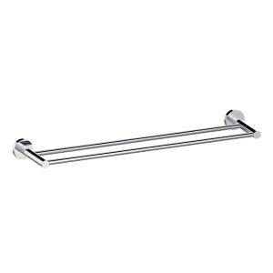 COMO Round Double Towel Rail 600mm Chrome