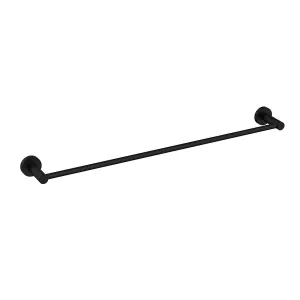 COMO Single Towel Rail 600mm Matte Black