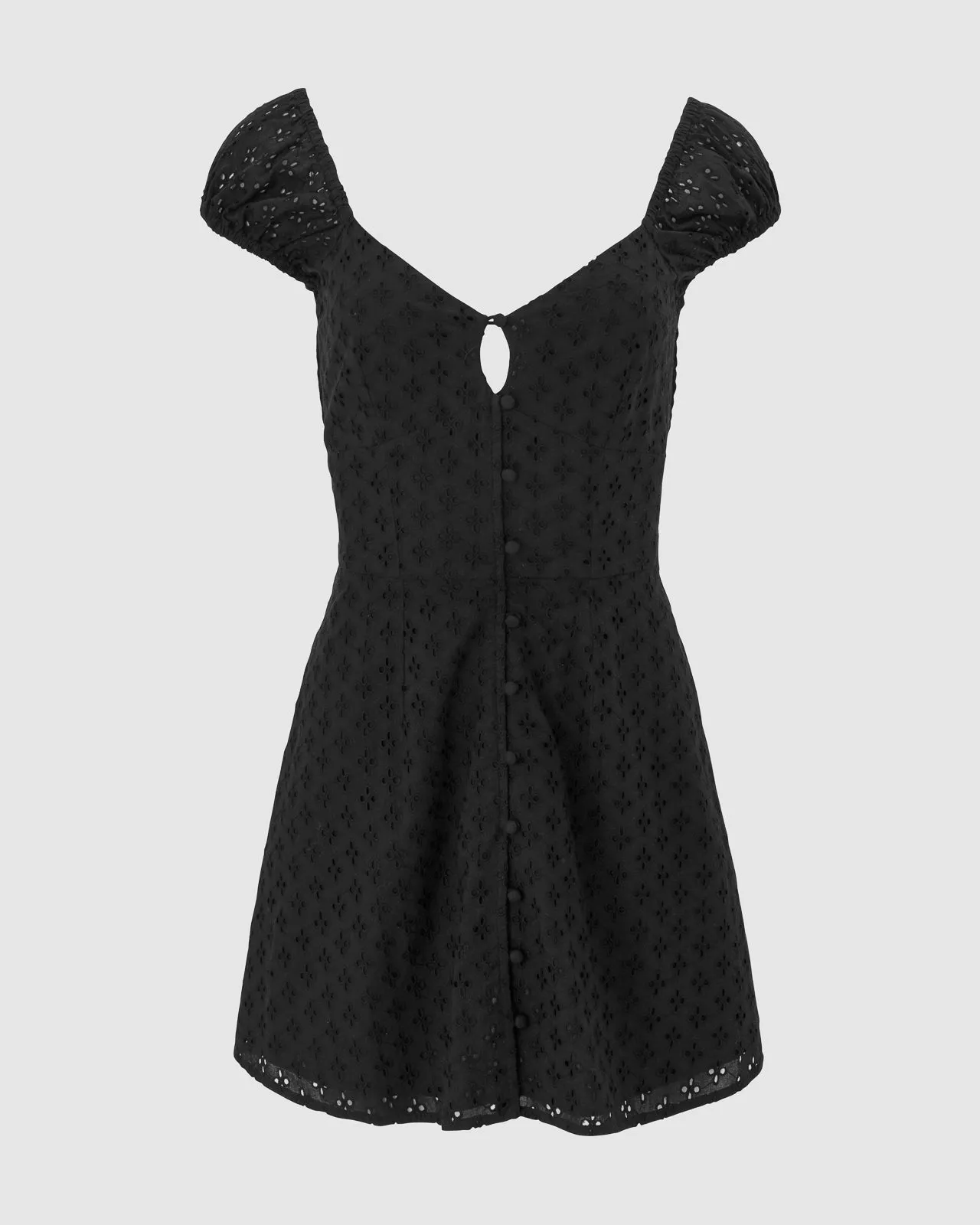 Over the Moon Capsleeve Eyelet Dress