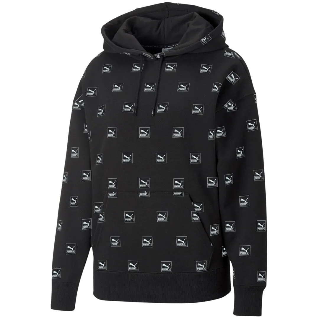 Puma Brand Love Aop Hoodie Fl Black 535706 01