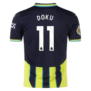 Puma Manchester City Jérémy Doku Away Jersey w/ EPL   Club World Cup Patch 24/25 (New Navy/Yellow Glow)