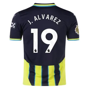 Puma Manchester City Julian Alvarez Away Jersey w/ EPL   Club World Cup Patch 24/25 (New Navy/Yellow Glow)