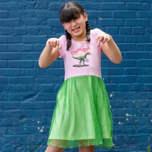 "Clever Girl" Velociraptor Dress with Mesh Skirt