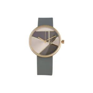 Rose Gold Grey Spliced Dial Watch